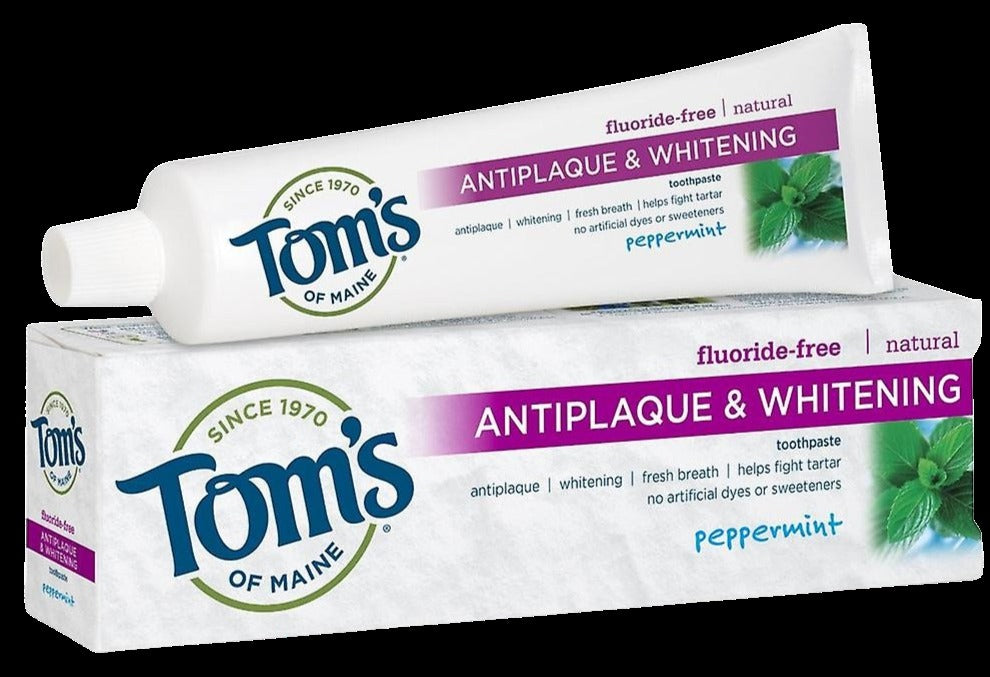 Antiplaque and Whitening Peppermint Natural Toothpaste