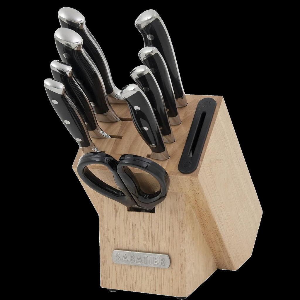Triple Rivet Rubberwood Block Knife Set - 16 Pieces