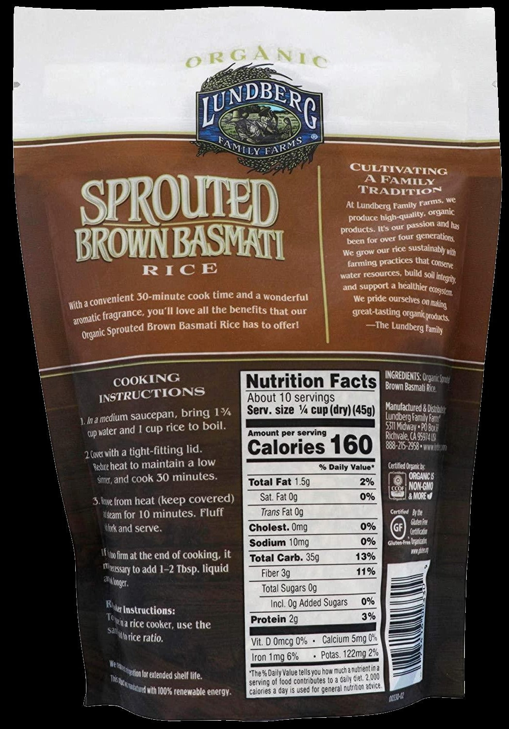 Organic Sprouted Brown Basmati Rice