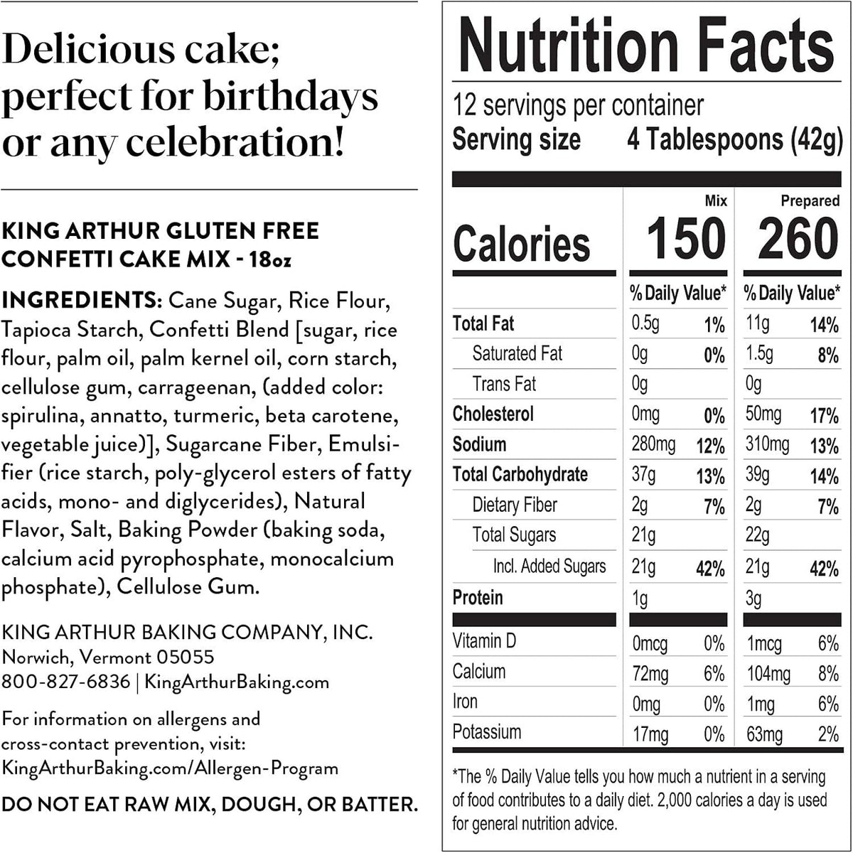 Gluten-Free Confetti Cake Mix