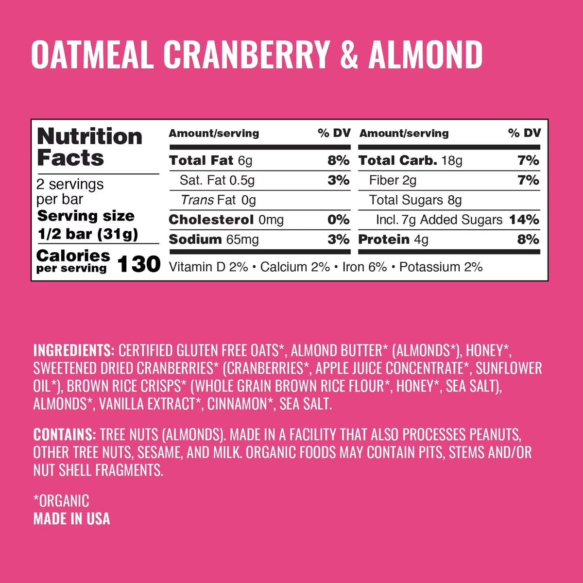 Oatmeal Cranberry Almond (12 CT)