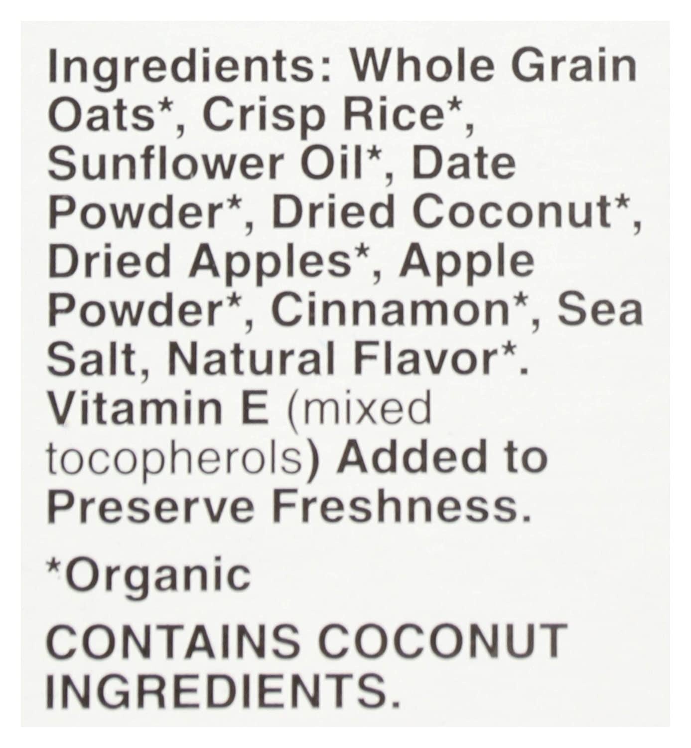 Organic Granola Bars, Cinnamon Apple, No sugar added, 5ct
