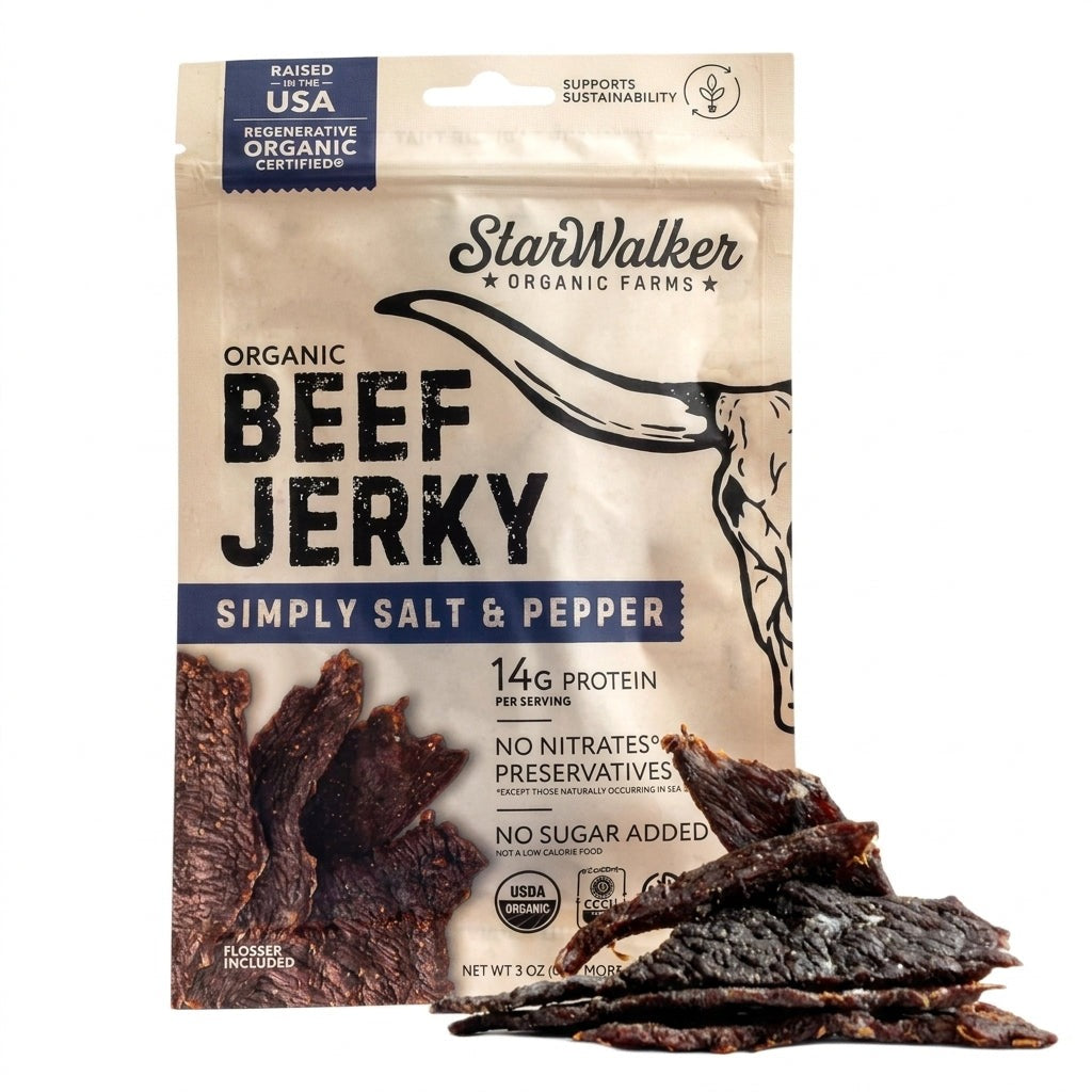 Organic Simply Salt And Pepper Beef Jerky