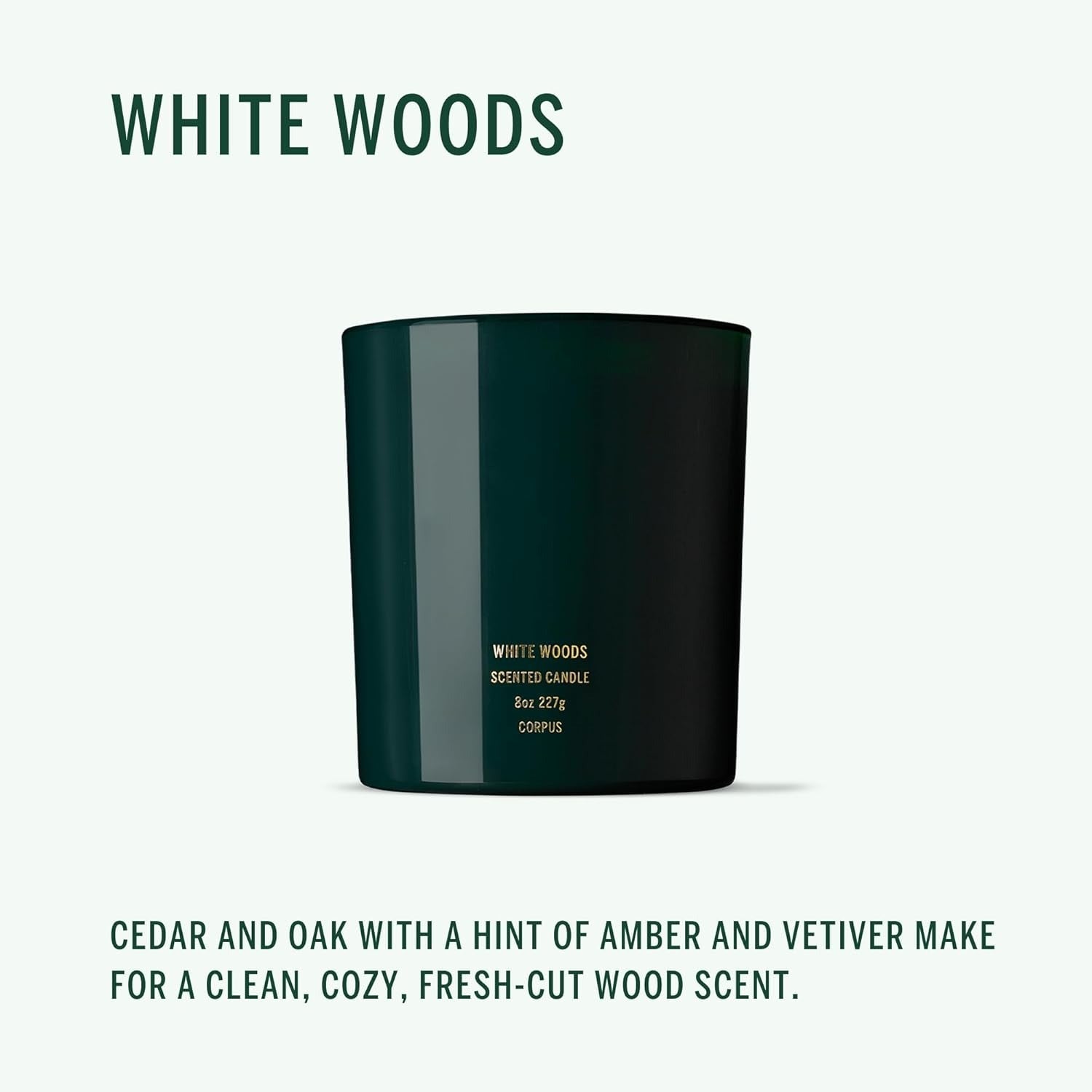 Luxury Soy Wax Scented Candle - White Woods