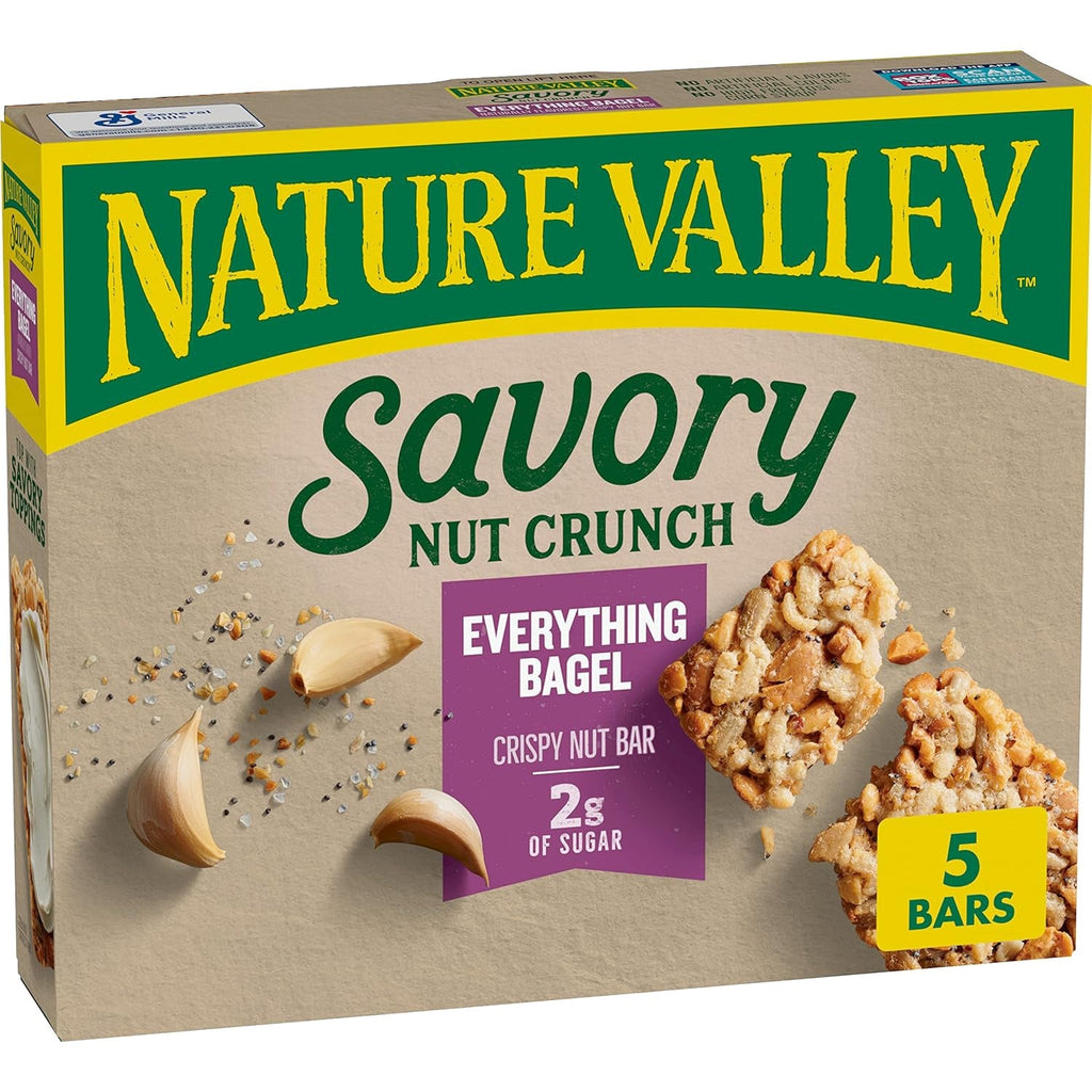 Savory Nut Crunch Bar - Everything Bagel (8 Pack)