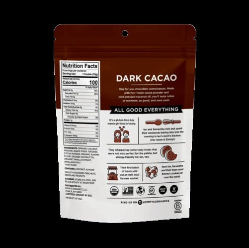 Organic Dark Cacao Coconut Cookies