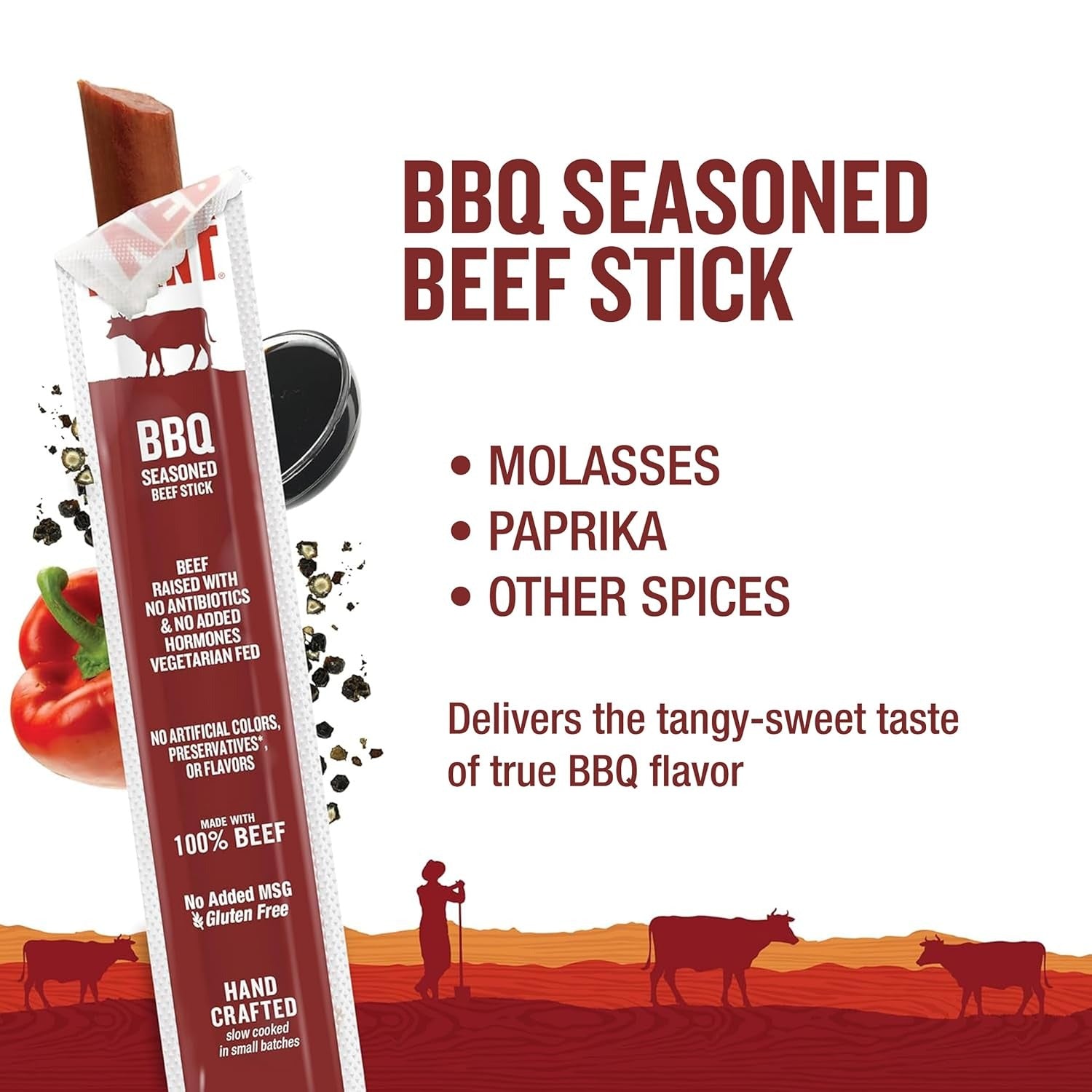 BBQ Seasoned Beef Snack Sticks (24 CT)