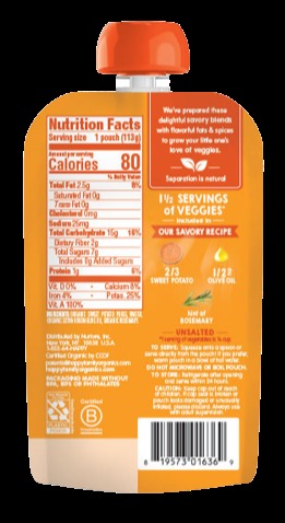 Organic Sweet Potato With Olive Oil Stage 2 Baby Food
