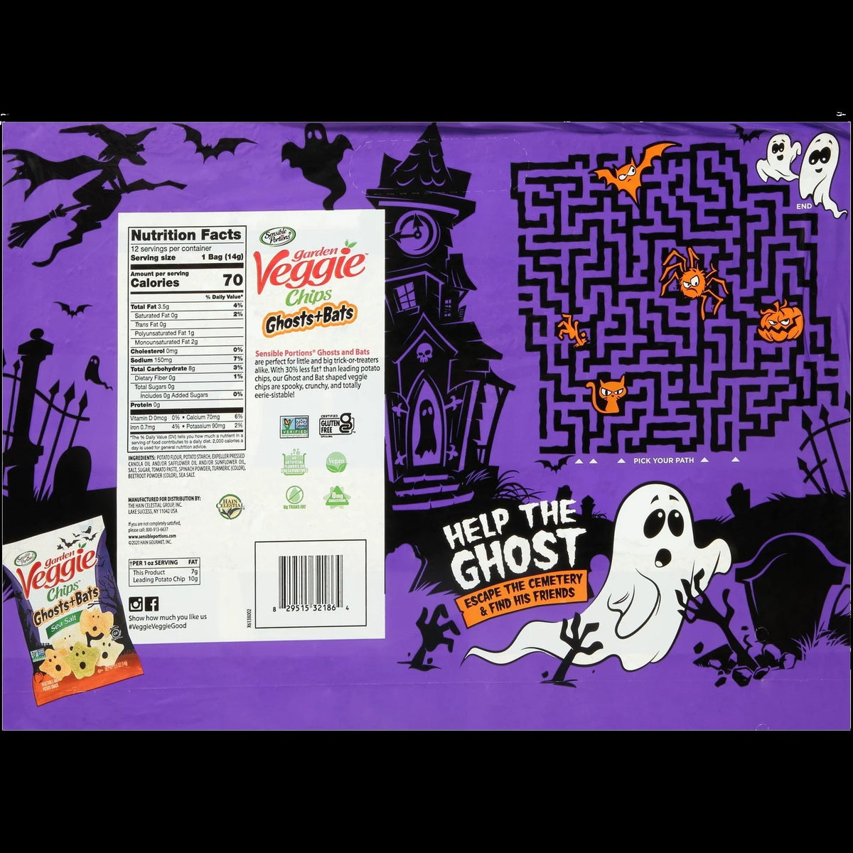 Ghosts & Bats Veggie Chips (12 Pack)