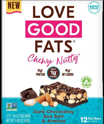 Casepack of 12 Dark Chocolate Sea Salt Almond Protein Bars