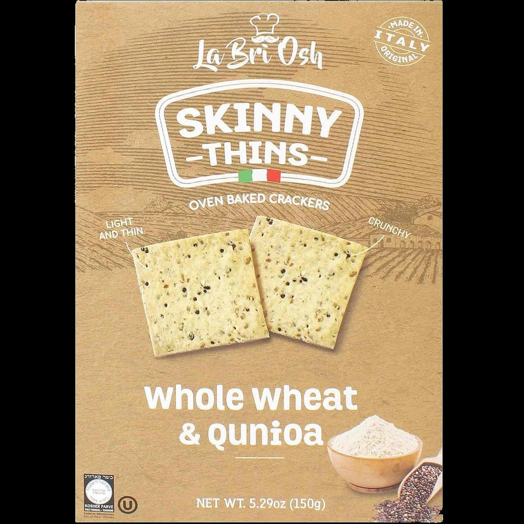 Skinny Thin Whole Wheat Quinoa Crackers