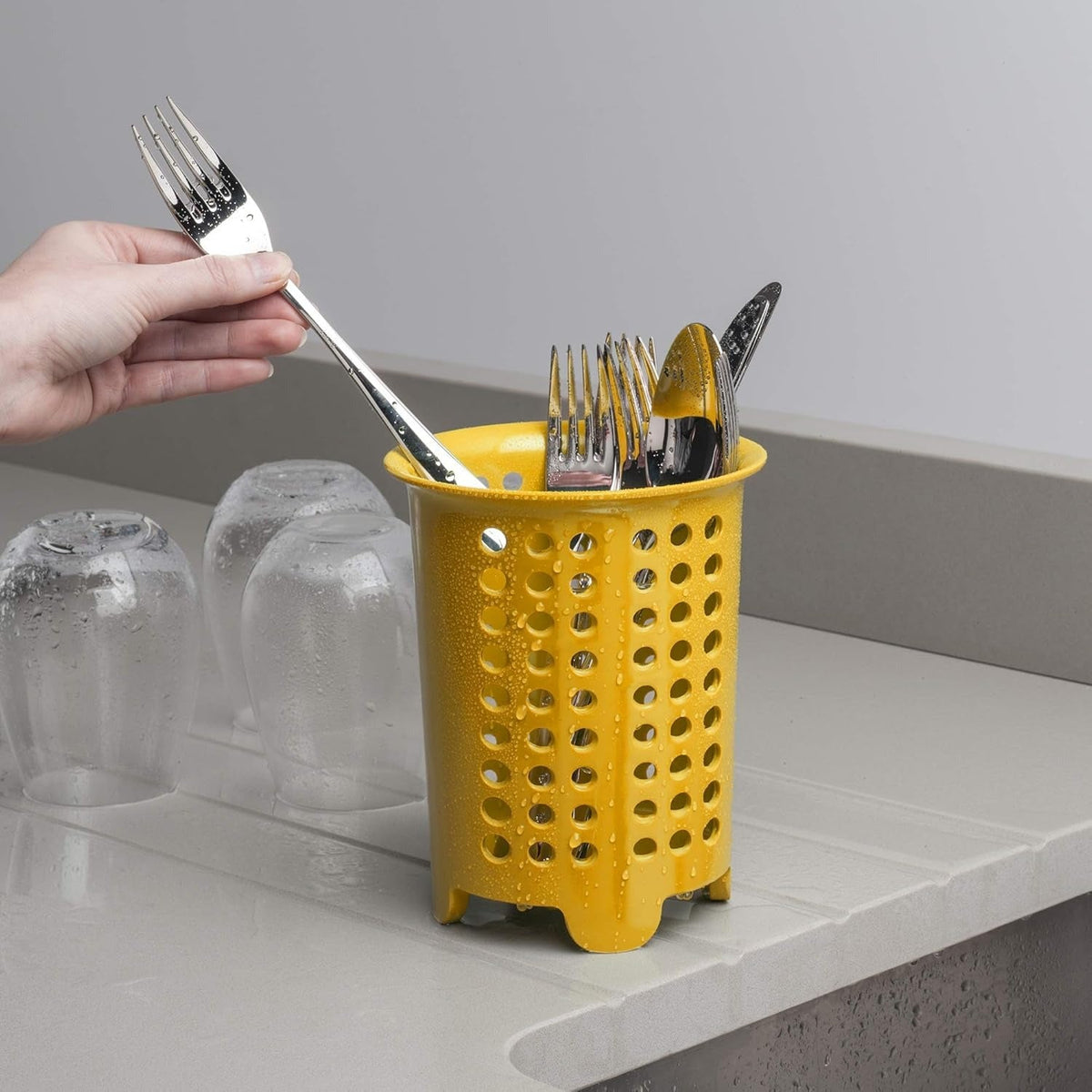 Cutlery Drainer - Mustard