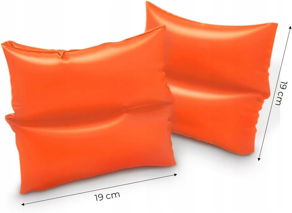 Orange Inflatable Arm Bands Swimming Aid