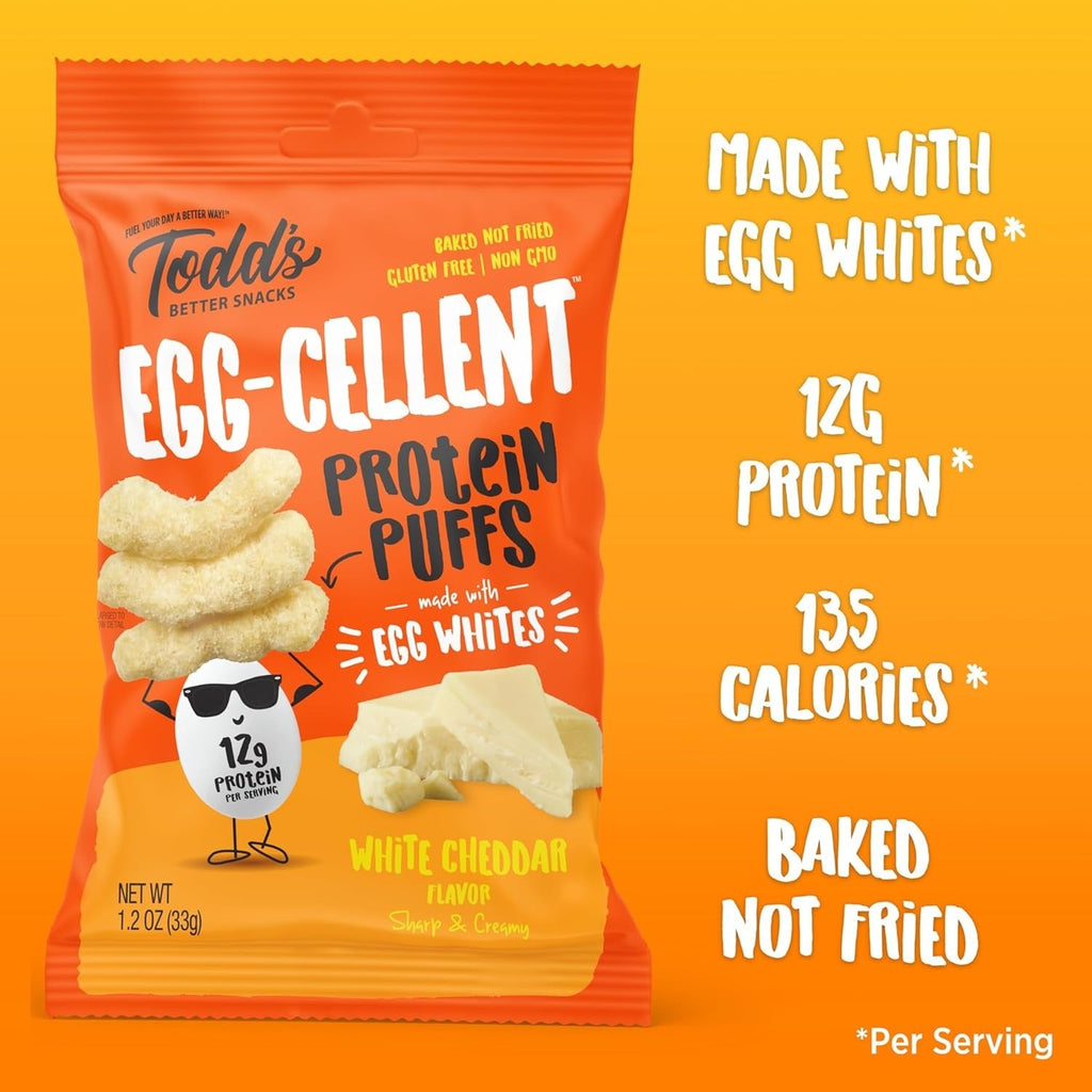 Egg-Cellent Protein Puffs - White Cheddar (10 Pack)