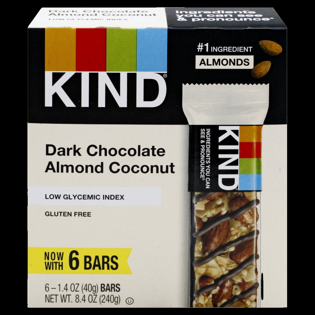 Dark Chocolate Almond & Coconut Bars (6 Pack)