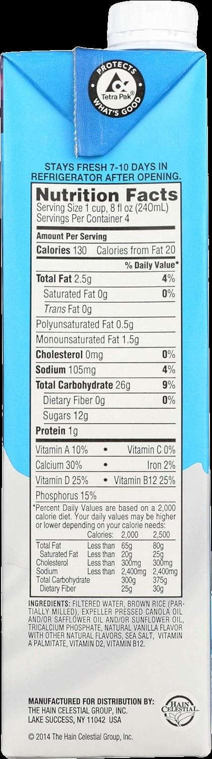 Organic Enriched Vanilla Rice Drink