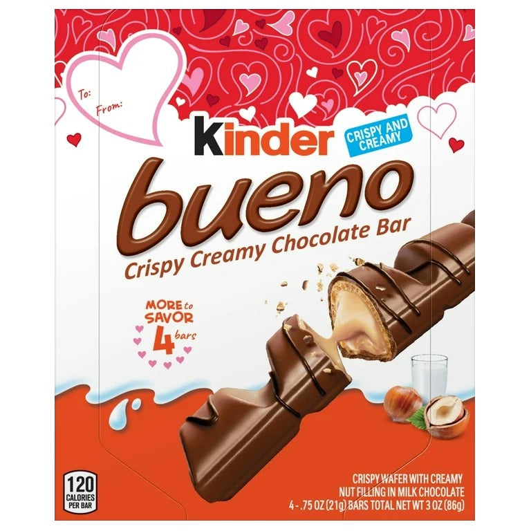 Bueno Crispy Creamy Chocolate Bars - Valentine's (4 CT)