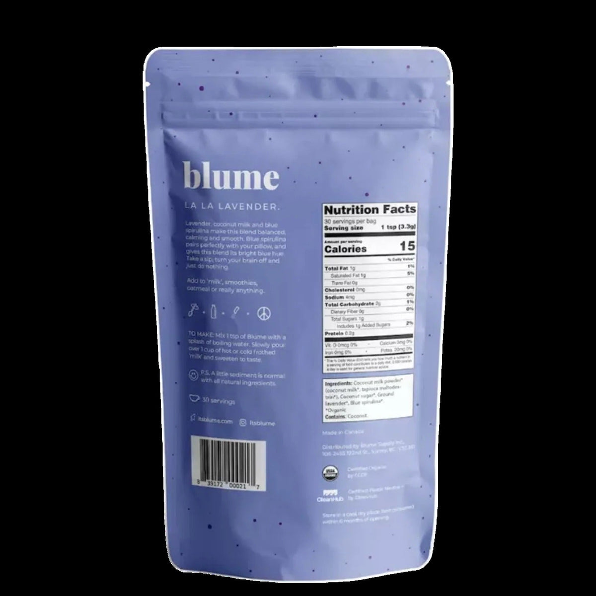 Blue Lavender Superfood Latte Powder