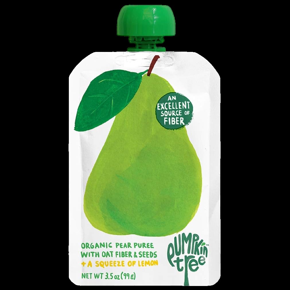 Organic Pear Purée with Oat Fiber & Seeds + a Squeeze of Lemon (10 Pack)