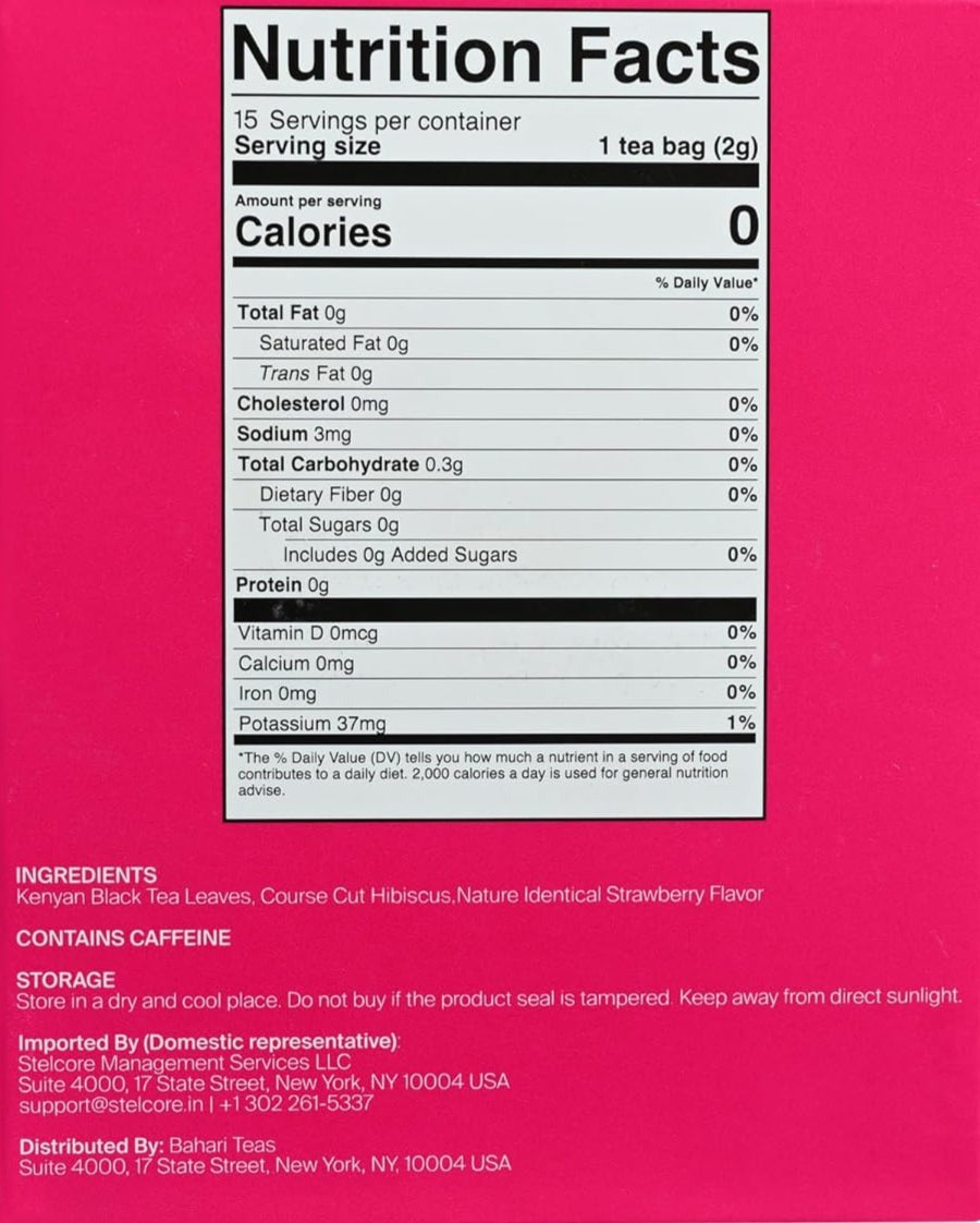 Hibiscus Strawberry Black Tea (15 CT)