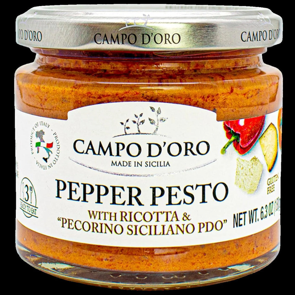 Pepper Pesto With Ricotta & Pecorino Siciliano PDO