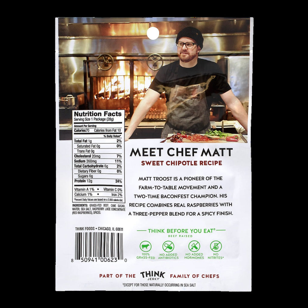 Sweet Chipotle Grass-Fed Beef Jerky (12 CT)