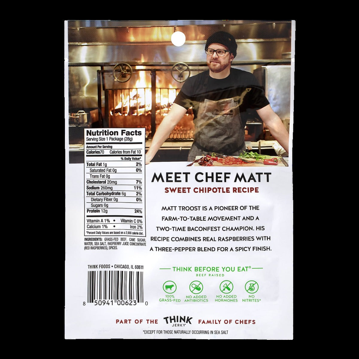 Sweet Chipotle Grass-Fed Beef Jerky (12 CT)
