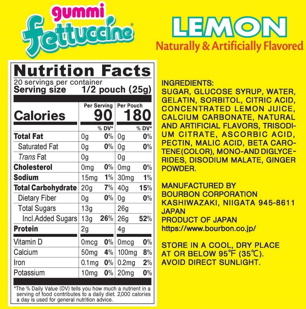 Fettuccine Gummi - Lemon