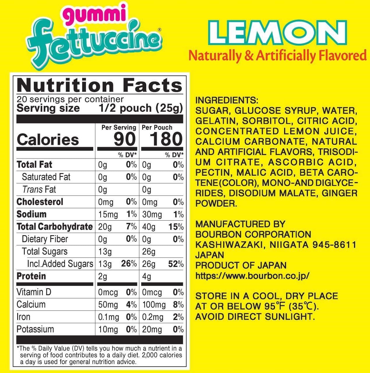 Fettuccine Gummi - Lemon