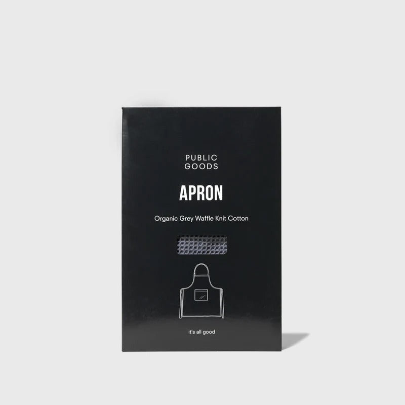 Organic Cotton Waffle Weave Apron - Grey