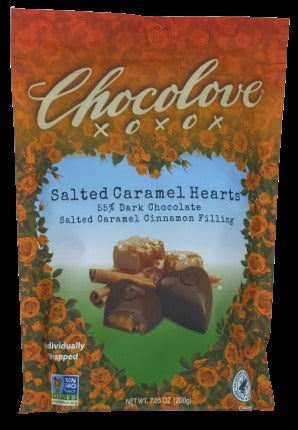 Dark Chocolate Caramel Hearts