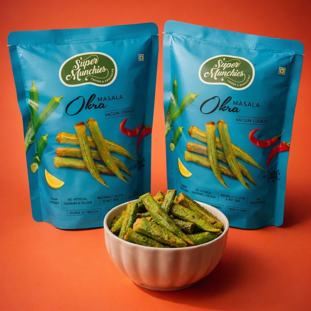 Masala Spiced Okra Chips