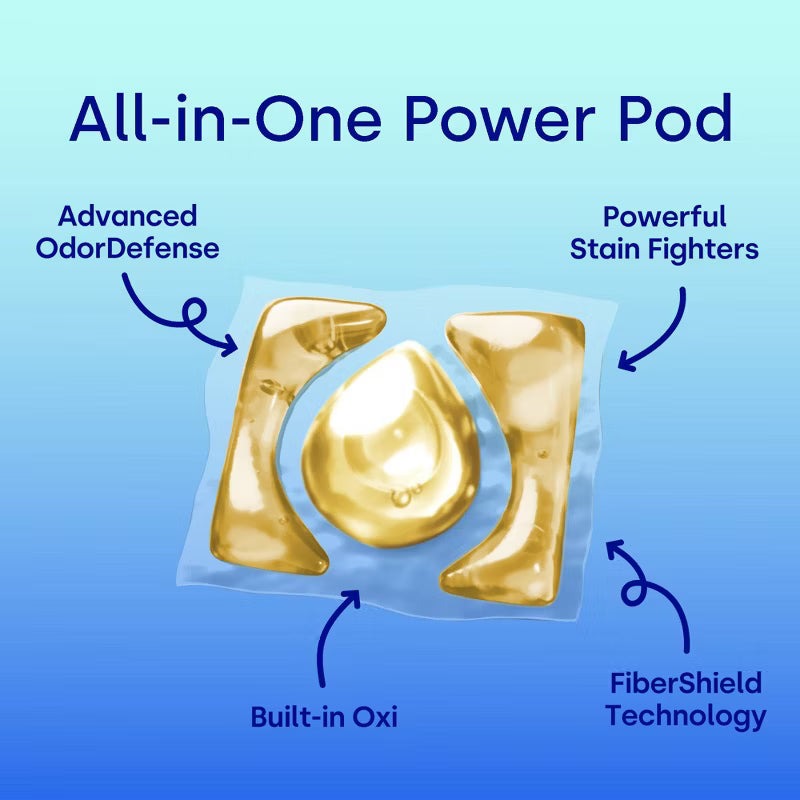 4-in-1 (Plus Oxi) Free & Clear Biobased Power Laundry Detergent Pods (63 CT)