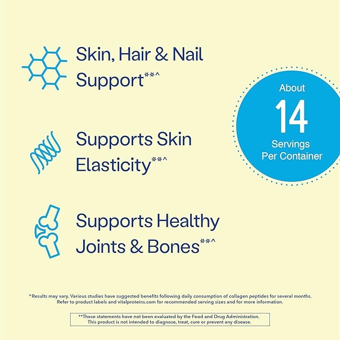 Lemon Collagen Peptides Dietary Supplement