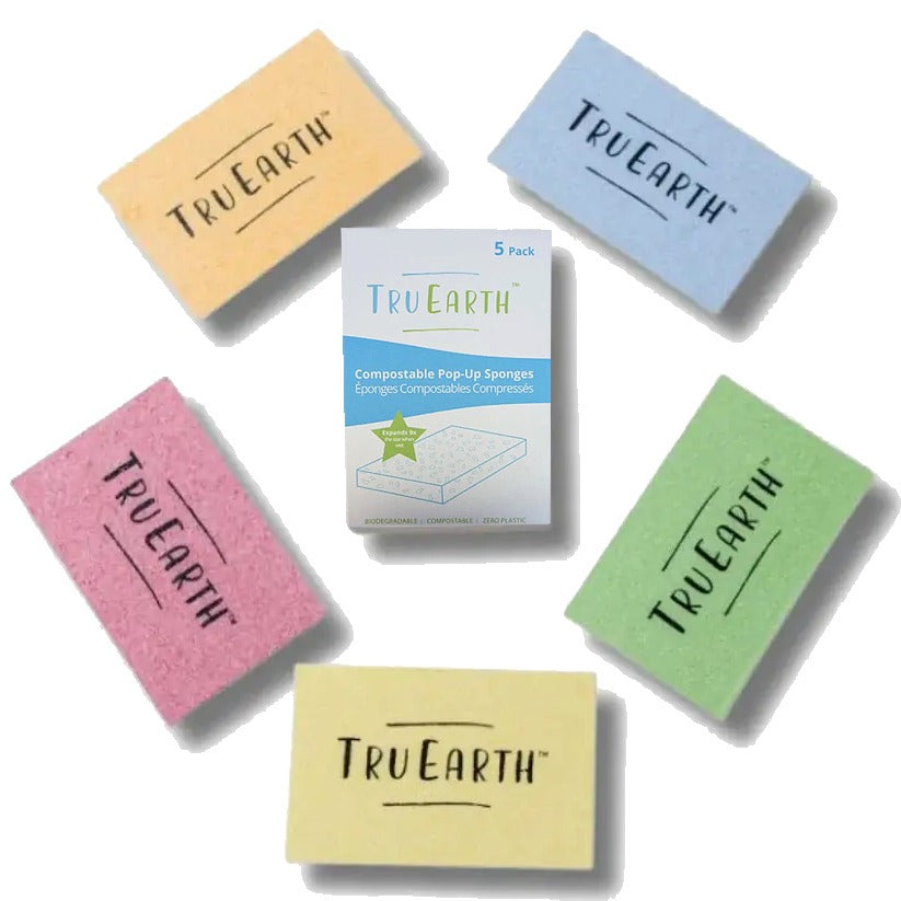 Compostable Pop-Up Sponges - 5 Pack of Multi Color