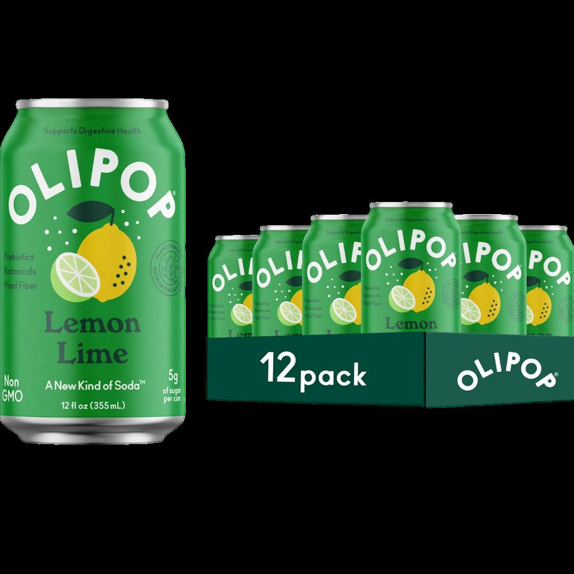 Lemon Lime Prebiotic Soda (12 CT)