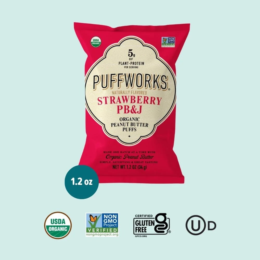 Strawberry PB&J Peanut Butter Puffs (6 Pack)
