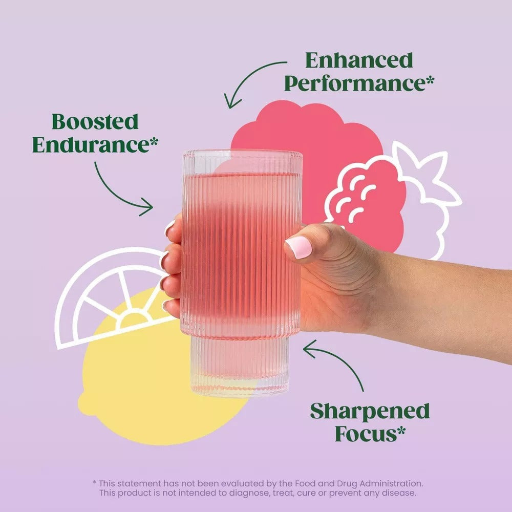 Raspberry Lemonade High-Energy Pre-Workout Supplement Powder