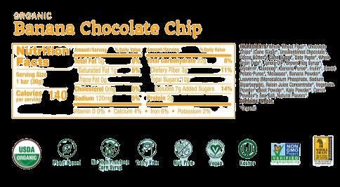 Organic Banana Chocolate Chip Bar (6 CT)