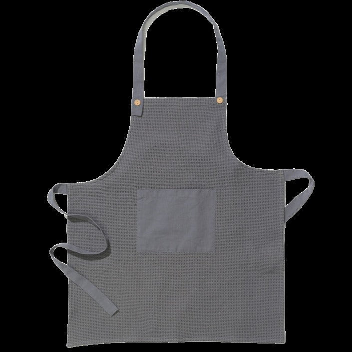 Organic Cotton Waffle Weave Apron - Grey