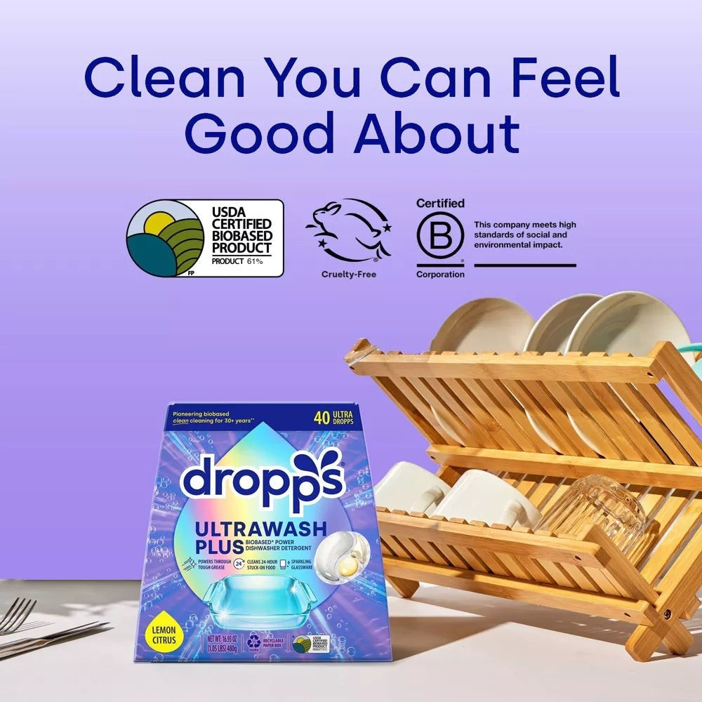 UltraWash Plus Biobased Power Dishwasher Pod - Lemon (40 CT)