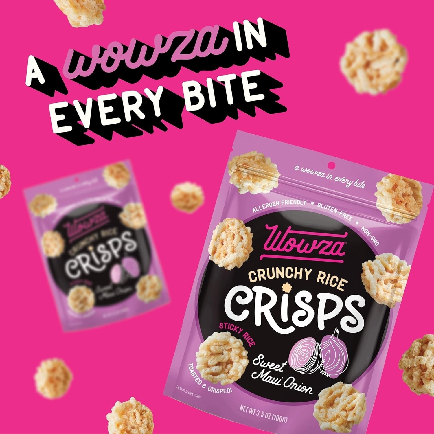 Sweet Maui Onion Crunchy Rice Crisps