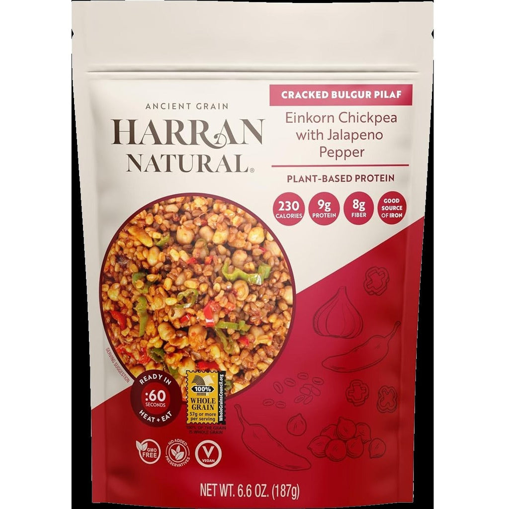 Einkorn Chickpea with Jalapeno Pepper Bulgur Wheat Pilaf