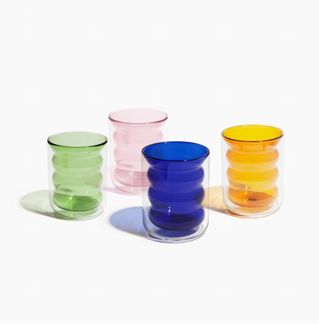 Double Wall Groovy Cup - Blue