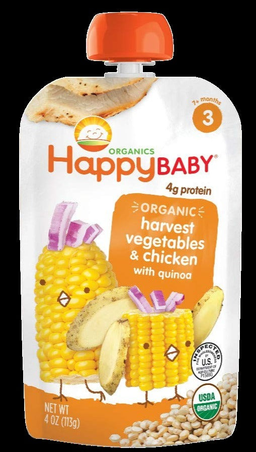 Organic Harvest Vegetables & Chicken Stage 3 Baby Food (16 Pack)