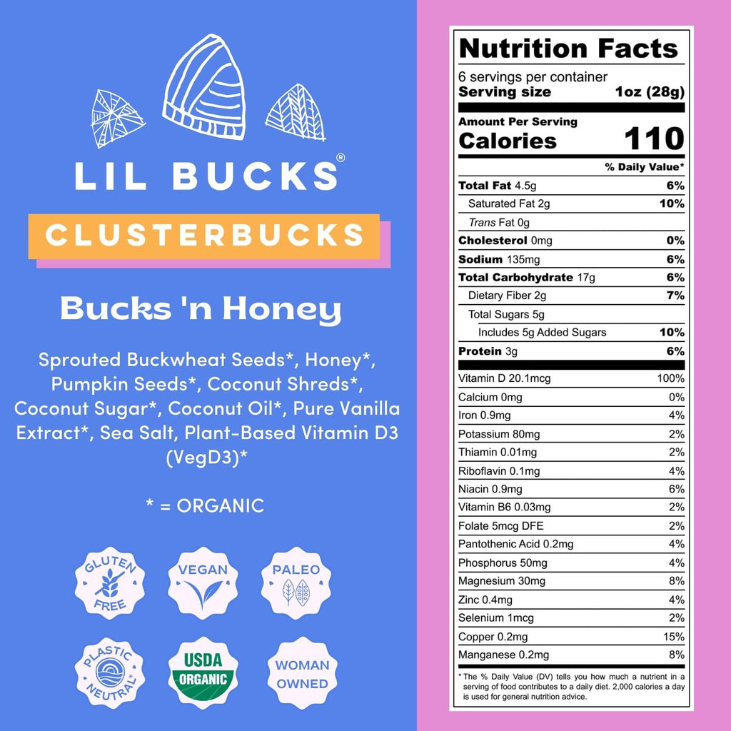 Bucks 'N Honey Clusterbucks Granola