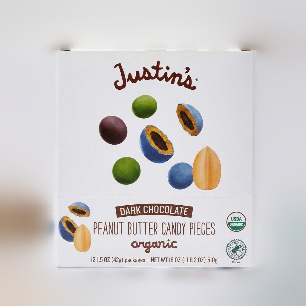 Organic Dark Chocolate Peanut Butter Candy Pieces (12 CT)