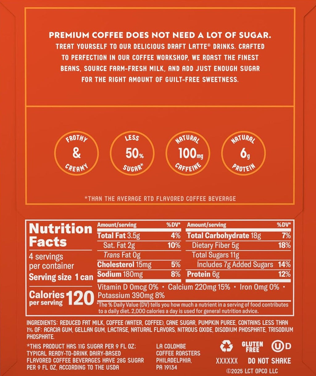 Pumpkin Spice Draft Latte (12 Pack)