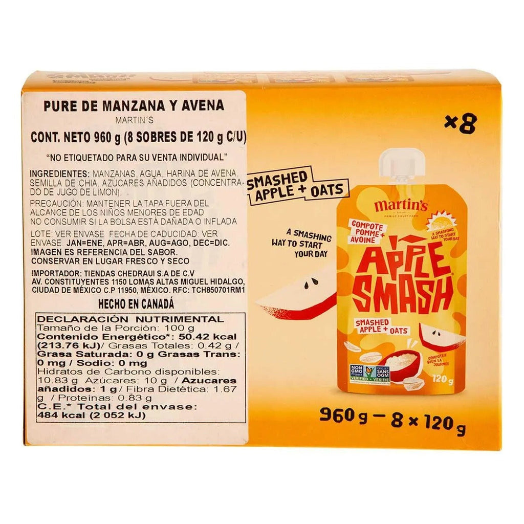 Apple & Oats Apple Sauce Pouches (8 CT)