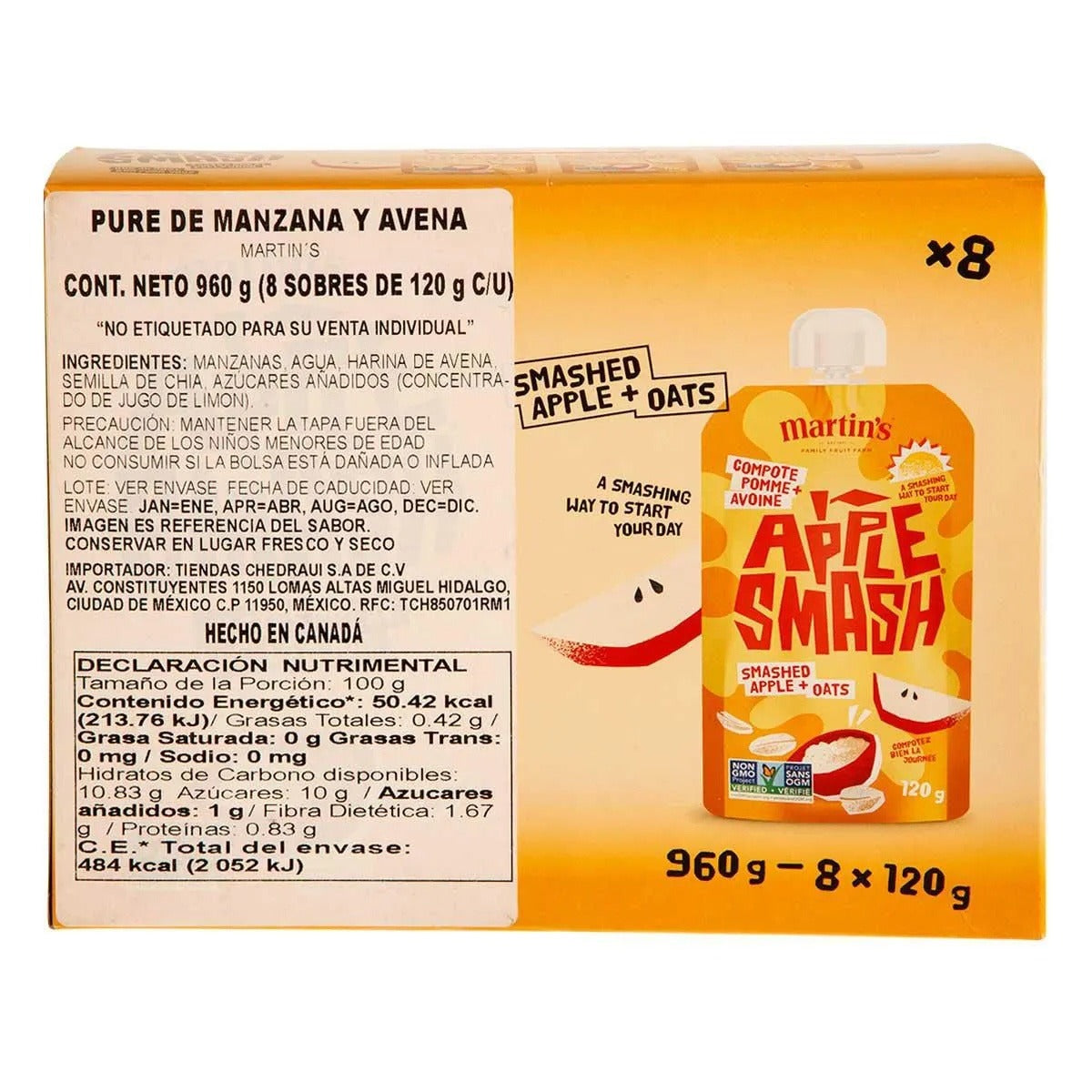 Apple & Oats Apple Sauce Pouches (8 CT)